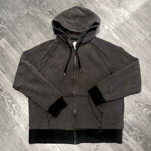 Mens Mossimo Supply Co by Target Full Zip Hooded Sweatshirt Black/Grey Sz Large